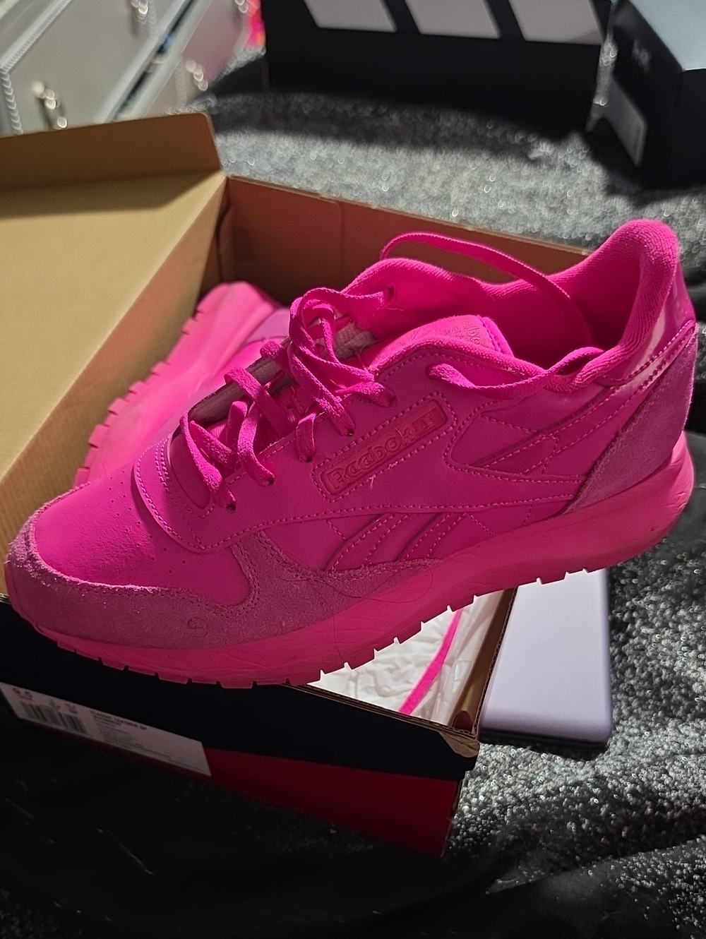 Reebok Women's Hot Pink Low-Top Athletic Sneakers